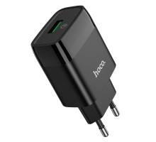 Мережевий зарядний пристрій HOCO C72Q Glorious single port QC3.0 charger 18W Black (6931474732507) 