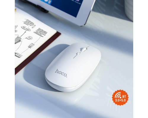 Миша Hoco GM15 Art dual-mode business wireless mouse White (6931474760586 ) Миша Hoco GM15 Art dual-mode business wireless mouse White (6931474760586 )