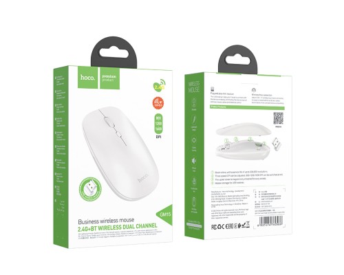 Миша Hoco GM15 Art dual-mode business wireless mouse White (6931474760586 ) Миша Hoco GM15 Art dual-mode business wireless mouse White (6931474760586 )
