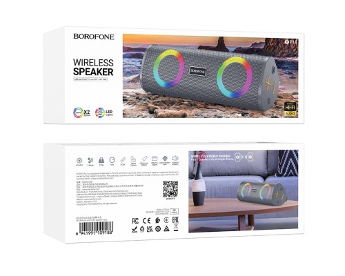 Портативна колонка BOROFONE BP18 Music sports BT speaker Gray (6941991109188) Портативна колонка BOROFONE BP18 Music sports BT speaker Gray (6941991109188)