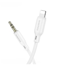 Аудіокабель BOROFONE BL18 iP silicone digital audio conversion cable White (6941991101052)