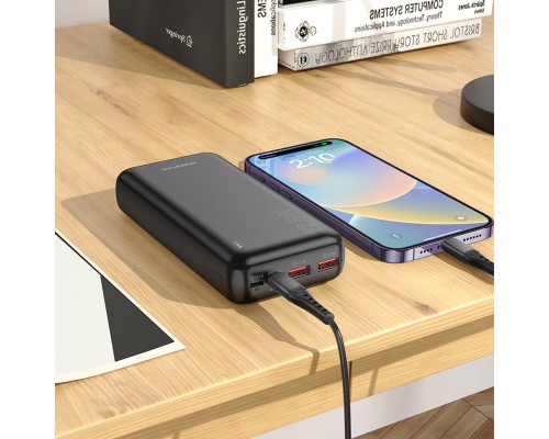 Зовнішній акумулятор BOROFONE BJ38A Power 22.5W+PD20W fully compatible power bank(20000mAh) Black (6941991105586) Зовнішній акумулятор BOROFONE BJ38A Power 22.5W+PD20W fully compatible power bank(20000mAh) Black (6941991105586)