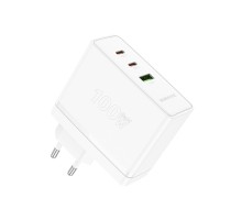 Мережевий зарядний пристрій BOROFONE BN11 Imperial PD100W three-port(2C1A) charger White (6941991103773) 