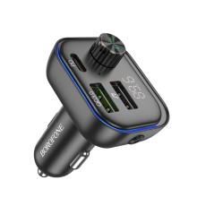 АЗП з FM-модулятором BOROFONE BC54 Acertar PD30W+QC3.0 car BT FM transmitter 18W Black (6941991109850)