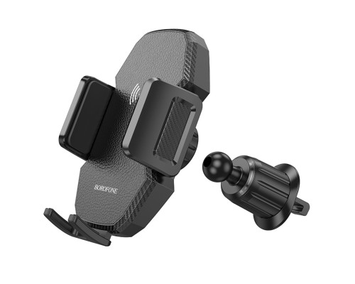 Автотримач для телефона з БЗП BOROFONE BH213 Adelante wireless fast charging car holder(air outlet) Black (6941991109775) Автотримач для телефона з БЗП BOROFONE BH213 Adelante wireless fast charging car holder(air outlet) Black (6941991109775)