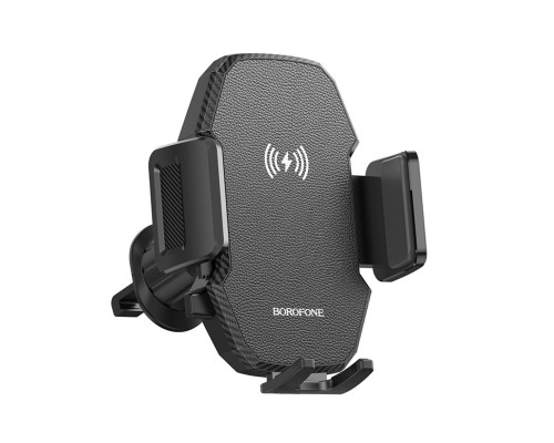 Автотримач для телефона з БЗП BOROFONE BH213 Adelante wireless fast charging car holder(air outlet) Black (6941991109775) Автотримач для телефона з БЗП BOROFONE BH213 Adelante wireless fast charging car holder(air outlet) Black (6941991109775)
