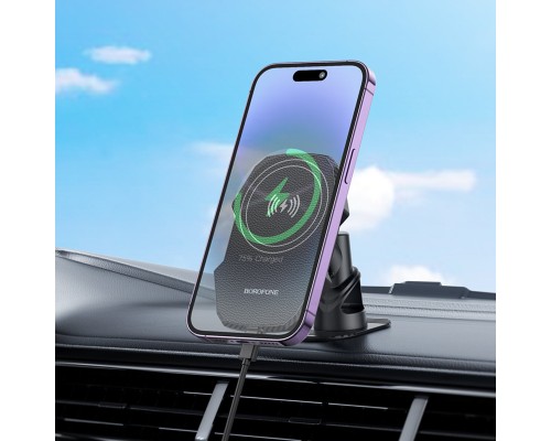 Автотримач для телефона з БЗП BOROFONE BH216 Adelante magnetic wireless fast charging car holder(center console) Black (6941991109805) Автотримач для телефона з БЗП BOROFONE BH216 Adelante magnetic wireless fast charging car holder(center console) Black (6941991109805)