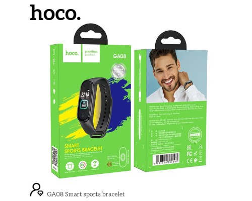 Фітнес-браслет HOCO GA08 Smart sports bracelet(russian version) Black (6931474734891) 