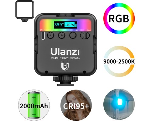 Відеосвітло Ulanzi Vijim RGB Light Black (UV-2287 VL49 RGB) (UV-2287) Відеосвітло Ulanzi Vijim RGB Light Black (UV-2287 VL49 RGB) (UV-2287)