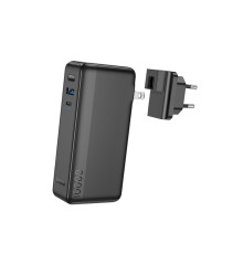 Зовнішній акумулятор HOCO Q16 Friendly 22.5W fully compatible power bank(US/EU)(10000mAh) Black (6942007601566)