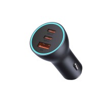 АЗП Baseus Golden Contactor Pro Triple Fast Charger Car Charger 65W U+C+C Dark Gray (CGJP010013) 