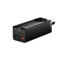 Мережевий зарядний пристрій Baseus GaN3 Pro Desktop Powerstrip AC+2U+2C 65W EU Black(Include：Baseus Xiaobai series fast charging Cable Type-C  to Type (PSZM000901) 