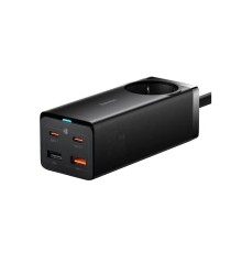 Мережевий зарядний пристрій Baseus GaN3 Pro Desktop Powerstrip AC+2U+2C 65W EU Black(Include：Baseus Xiaobai series fast charging Cable Type-C  to Type (PSZM000901)