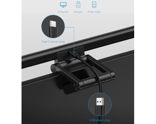 Лампа для монітора Baseus i-wok Series USB Asymmetric Light Source Screen Hanging Light (fighting) Pro Black (DGIWK-P01) Лампа для монітора Baseus i-wok Series USB Asymmetric Light Source Screen Hanging Light (fighting) Pro Black (DGIWK-P01)