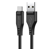 Кабель ACEFAST C3-04 USB to Type-C 3A, 1.2m, TPE, TPE connectors, Black (AFC3-04B) 