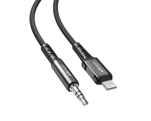 Кабель ACEFAST C1-06 Lightning to 3.5mm aluminum alloy audio cable Black (AFC1-06B) 