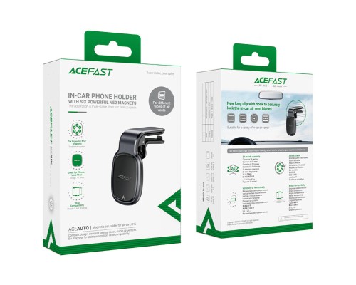 Тримач для мобільного ACEFAST D16 magnetic car holder for air vent Metal Gray (AFD16MG) Тримач для мобільного ACEFAST D16 magnetic car holder for air vent Metal Gray (AFD16MG)