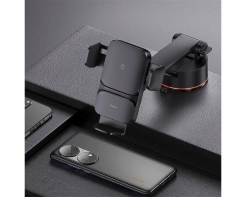Тримач для мобiльного з БЗП Baseus Wisdom Auto Alignment Car Mount Wireless Charger(QI 15W(Suction base)Black (CGZX000101) Тримач для мобiльного з БЗП Baseus Wisdom Auto Alignment Car Mount Wireless Charger(QI 15W(Suction base)Black (CGZX000101)