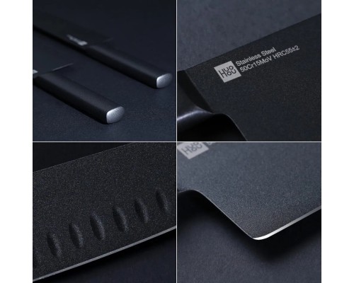 Набір ножів з 2 предметів Xiaomi HuoHou Heat Knife Set Black 2 pcs (HU0015) 