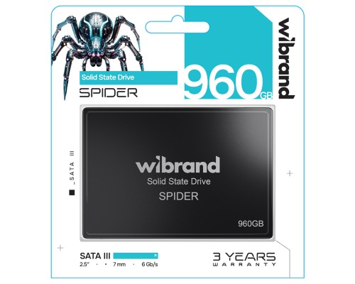 SSD Wibrand Spider 960GB 2.5&quot; 7mm SATAIII Standard (WI2.5SSD/SP960GBST) 