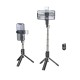 Селфі-монопод HOCO K16 aluminum alloy fill light live broadcast holder Black (6931474748812) 
