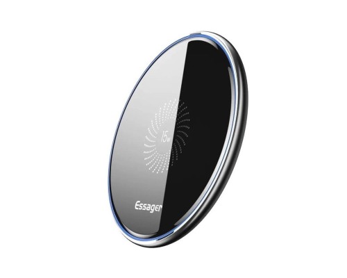 Бездротовий зарядний пристрій Essager Mirrow Desktop 15W Qi Magnetic Wireless Phone Charger (With 1 m Cable Type-C For charging)  black (EWXZMX-JMB01) 
