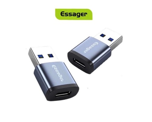 Адаптер Essager Soray OTG (Type-C Female to USB -AMale) USB3.0 Adaptor grey (EZJCA-SRB0G) (EZJCA-SRB0G) Адаптер Essager Soray OTG (Type-C Female to USB -AMale) USB3.0 Adaptor grey (EZJCA-SRB0G) (EZJCA-SRB0G)