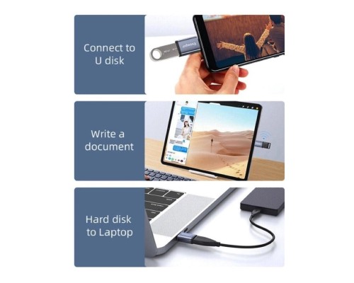 Адаптер Essager Soray OTG (Type-C Female to USB -AMale) USB3.0 Adaptor grey (EZJCA-SRB0G) (EZJCA-SRB0G) Адаптер Essager Soray OTG (Type-C Female to USB -AMale) USB3.0 Adaptor grey (EZJCA-SRB0G) (EZJCA-SRB0G)