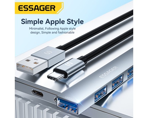 USB-хаб Essager Fengyang 4 in 1 Splitter (Type-C port) grey (EHBC04-FY0G-P) (EHBC04-FY0G-P) USB-хаб Essager Fengyang 4 in 1 Splitter (Type-C port) grey (EHBC04-FY0G-P) (EHBC04-FY0G-P)