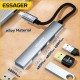 USB-хаб Essager Fengyang 4 in 1 Splitter (Type-C port) grey (EHBC04-FY0G-P) (EHBC04-FY0G-P)