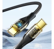 Кабель Essager Interstellar Transparent Design USB Charging Cable Type C to Type C 100W 2m black (EXCTT1-XJA01-P) (EXCTT1-XJA01-P) 
