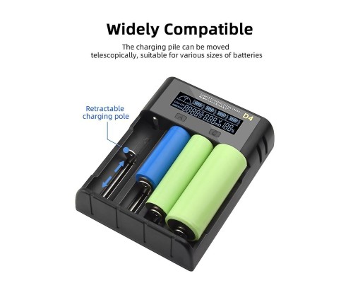 Зарядний пристрій ESSAGER Battery Charger with LED Indicator For 4 Display Black (ECDQ-D401) Зарядний пристрій ESSAGER Battery Charger with LED Indicator For 4 Display Black (ECDQ-D401)