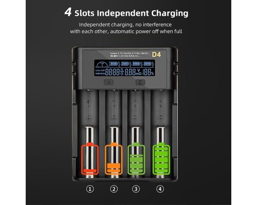 Зарядний пристрій ESSAGER Battery Charger with LED Indicator For 4 Display Black (ECDQ-D401) Зарядний пристрій ESSAGER Battery Charger with LED Indicator For 4 Display Black (ECDQ-D401)