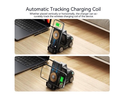 Бездротовий зарядний пристрій ESSAGER (color box) Forklift desktop wireless charger 15w White (EWXZM-CC0G-Z) Бездротовий зарядний пристрій ESSAGER (color box) Forklift desktop wireless charger 15w White (EWXZM-CC0G-Z)