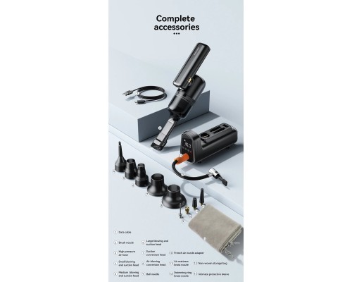 Автомобільний пилосос ESSAGER (color box) Geocentric Multi-function Cordless Pump Vacuum Cleaner Black (EXD05-DX01-Z) Автомобільний пилосос ESSAGER (color box) Geocentric Multi-function Cordless Pump Vacuum Cleaner Black (EXD05-DX01-Z)