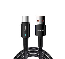 Кабель ESSAGER Sunset Type-C 6A USB charging and data Fully compatible cable 0.5m Black (EXCT-CGB01) 