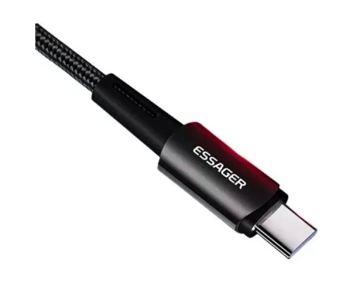 Кабель ESSAGER Sunset Type-C 6A USB charging and data Fully compatible cable 0.5m Black (EXCT-CGB01) Кабель ESSAGER Sunset Type-C 6A USB charging and data Fully compatible cable 0.5m Black (EXCT-CGB01)
