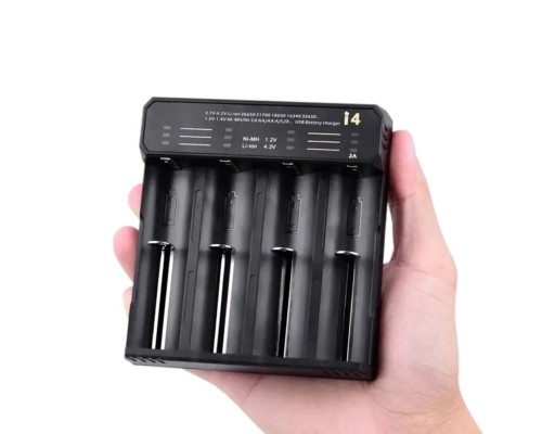 Зарядний пристрій ESSAGER Battery Charger with LED Indicator For 4 LED Black (ECDQ-I401) Зарядний пристрій ESSAGER Battery Charger with LED Indicator For 4 LED Black (ECDQ-I401)