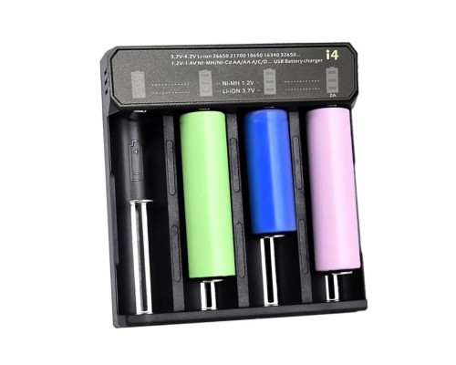 Зарядний пристрій ESSAGER Battery Charger with LED Indicator For 4 LED Black (ECDQ-I401) Зарядний пристрій ESSAGER Battery Charger with LED Indicator For 4 LED Black (ECDQ-I401)