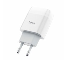 Мережевий зарядний пристрій HOCO C73A Glorious dual port charger White (6931474712912) 