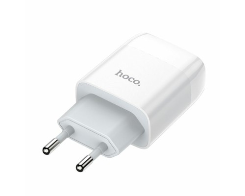 Мережевий зарядний пристрій HOCO C73A Glorious dual port charger White (6931474712912) Мережевий зарядний пристрій HOCO C73A Glorious dual port charger White (6931474712912)