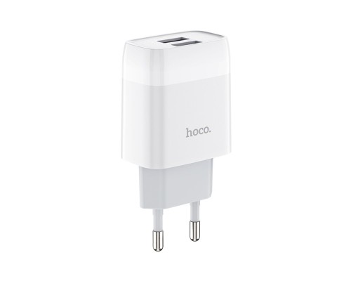 Мережевий зарядний пристрій HOCO C73A Glorious dual port charger White (6931474712912) Мережевий зарядний пристрій HOCO C73A Glorious dual port charger White (6931474712912)