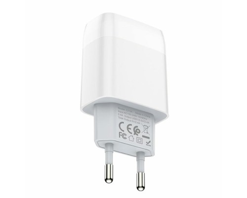 Мережевий зарядний пристрій HOCO C73A Glorious dual port charger White (6931474712912) Мережевий зарядний пристрій HOCO C73A Glorious dual port charger White (6931474712912)