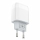 Мережевий зарядний пристрій HOCO C73A Glorious dual port charger White (6931474712912)