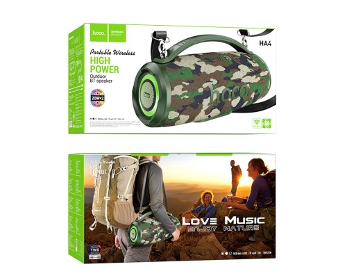 Портативна колонка HOCO HA4 Surge outdoor BT speaker Camouflage Green (6942007612272 ) Портативна колонка HOCO HA4 Surge outdoor BT speaker Camouflage Green (6942007612272 )