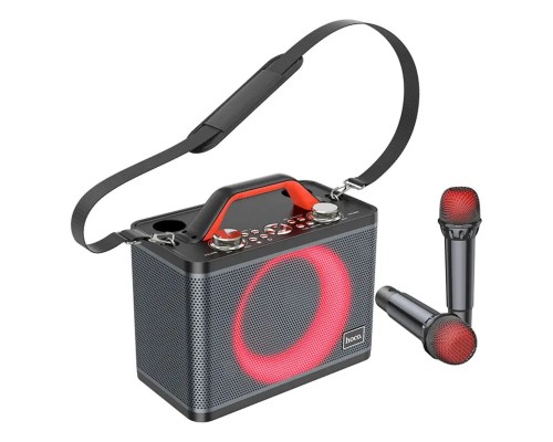 Портативна колонка HOCO BS57 Jenny dual mic wireless karaoke BT speaker Black (6931474794666) Портативна колонка HOCO BS57 Jenny dual mic wireless karaoke BT speaker Black (6931474794666)