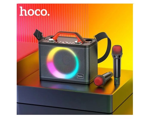 Портативна колонка HOCO BS57 Jenny dual mic wireless karaoke BT speaker Black (6931474794666) Портативна колонка HOCO BS57 Jenny dual mic wireless karaoke BT speaker Black (6931474794666)