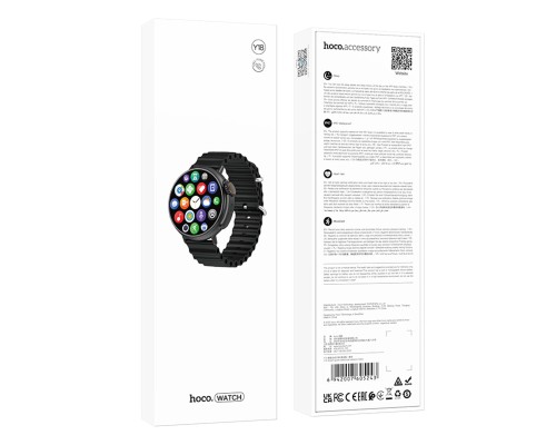 Смарт-годинник HOCO Y18 Smart sports watch(call version) Black (6942007605243 ) 
