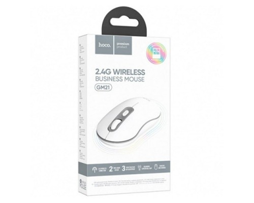 Миша Hoco GM21 Platinum 2.4G business wireless mouse White Gray (6931474790958) Миша Hoco GM21 Platinum 2.4G business wireless mouse White Gray (6931474790958)