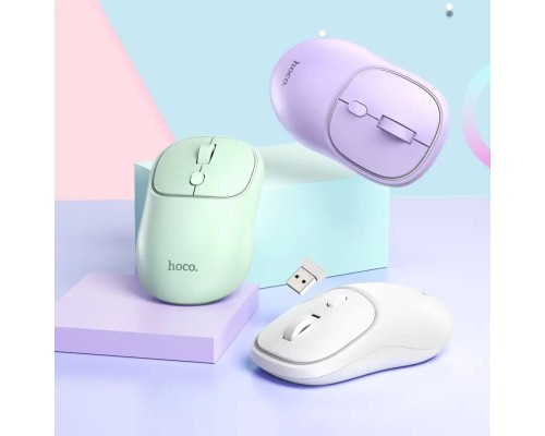 Миша Hoco GM25 Royal dual-mode business wireless mouse Light Green (6942007608558 ) 